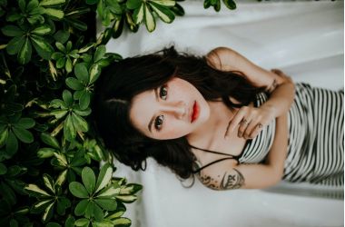 Virgo girl with tattoo