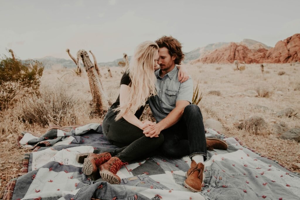 Couple on desert